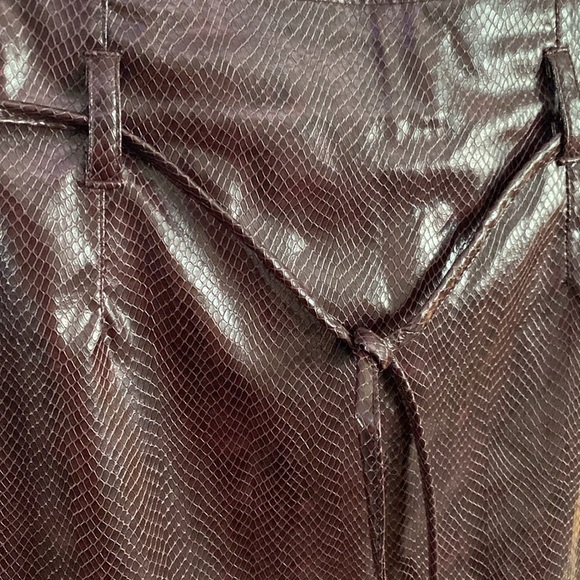 🌟LAST CHANCE 🌟 Brown Vinyl Skirt - Picture 3 of 7